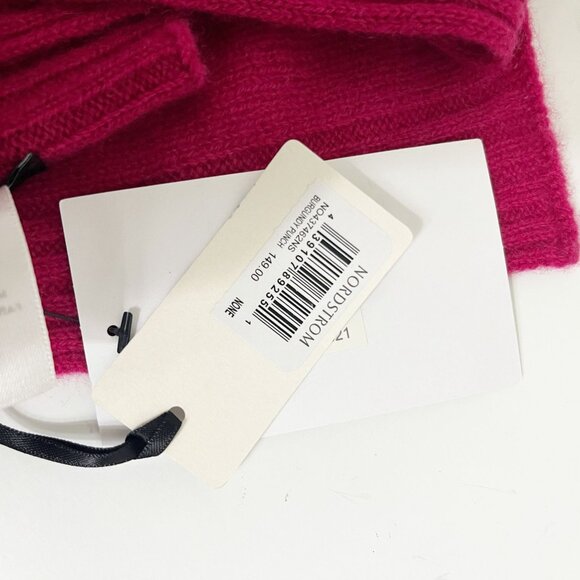 NEW Halogen Berry Pink Cashmere Rectangle Scarf Nordstrom Cozy Soft - Picture 4 of 4